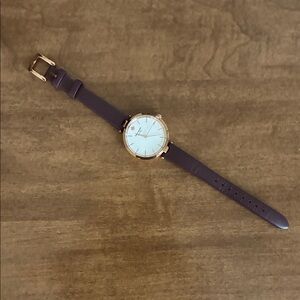 kate spade Rose Gold Case Watch with Dark Brown Strap